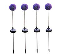 Solar Garden Lights Dandelion Solar Stake Light Color Changing Flower Lights Waterproof Solar-Powered Flower Lights for Lawn Yard Decor 4Pcs Purple
