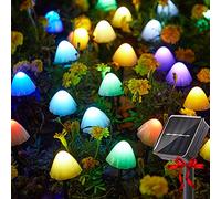 Solar Garden Lights Outdoor - 12 Led Mini Solar Mushroom Lights Waterproof 8 Modes Pathway Landscape Lights - Solar String lights Perfect for Yard Party Wedding Festival Decoration(Multicolor)