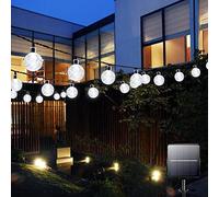 Solar Garden Lights Outdoor Waterproof, 100LED 12M/39Ft Solar Fairy Lights, Crystal Ball Lights with 8 Modes, Decorative Lighting for Home, Yard,Patio, Party, Wedding,Christmas (Cool White)
