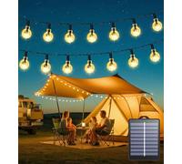 Solar Garden Lights Outdoor Waterproof, 10M 60LED Solar String Lights, Crystal Ball Solar Fairy Lights with 8 Modes, Timer&Memory, Decorative Lighting for Home,Yard,Party,Festival (Warm White)