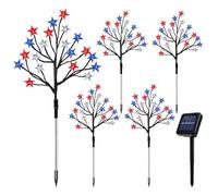 Solar Garden Lights,Patriotic Dusk to Dawn Waterproof,8-Effect Solar Star Lights - for Yard Patio Driveway Backyard Landscapers Holiday Planners Homeowners