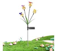 Solar Garden Lights - Smart Sensor Butterfly Outside Solar Lights | Ball Swaying Light | Waterproof Stake Light | Decorative LED Landscape Pathway Lamp for Garden Patio Pathway Decor