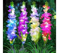 Solar Garden Lights, Solar Delphinium Flowers Lights 8 Pack 160 LEDs, Waterproof Solar Outdoor Lights Two Lighting Modes for Wedding Party Garden Yard Patio Lawn Decor and Gift for Mother