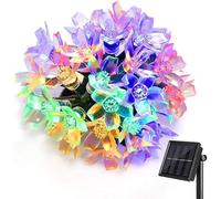 Solar Garden Lights,with Remote Cherry Blossom Flower String Lights 170FT Waterproof with 8 Modes, 400 LED Solar Light String for Outdoor, Indoor, Yard, Fence, Wedding Decoration (colorful)