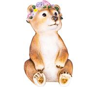 Solar Garden Ornament - Animal with Light Up Headband, light up garden ornament (Bear)