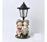 Solar Garden Outdoor Decor Statues Winged Angel Reading with Light, Decorations Sculptures for Patio Yard Lawn Walkway Ornaments Gifts for Mom Grandma Birthday