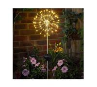 Solar Power Starburst Stake Light LED Outdoor Lighting Warm White LEDs