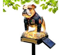 Solar Garden Statues Decorative Dog Funny Waterproof Stake