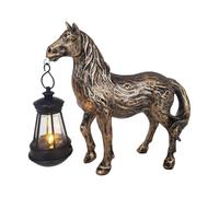 Solar Garden Statues - Horse Sculpture Solar Light, Animal Courtyard Garden Ornaments | Garden Balcony Decoration Arrangement, Outdoor Animal Statues for Balconies Gardens Lawns