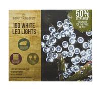 Solar Garden String Lights Decoration 150 White LED - 17.9m by Bright Garden