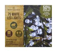 Solar Garden String Lights Decoration 75 White LED - 10.4m by Bright Garden