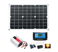 Solar Generator Kit - 18W Panel 300W Inverter, 30A Charge Controller 12V 24V Portable Power | Compact Mobile Charging Pack For Outdoor RV Van Camping Travel Disaster Relief Energy Supply