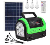 Solar Generator with Panel,Solar Power Generators Portable Power Station with Flashlight,Emergency Power Supply for Home Use Camping Hunting Emergency(Green)
