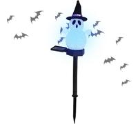 Solar Ghost Lights - Halloween Outdoor Lights - Solar Powered Garden Stakes Lights, Spooky Halloween Pathway Lights For Outdoor Yard Lawn Garden