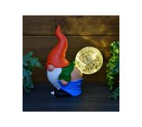 Solar Gonk with Crackle Ball Charming &Cheeky Ornament Auto on at Dusk