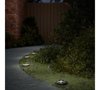 Solar Ground Light 4pc Black 11x13cm ABS/PP IP65 Warm White SMD LED Spike Garden