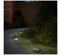 Solar Ground Lights 4 Pack Black ABS+PP 11x13cm Warm White Garden LED Spike IP65