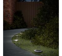 Solar Ground Lights Black ABS PP 11x13cm Warm White LED Garden Path 12pcs IP65+