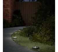 Solar Ground Lights Black ABS PP 11x13cm Warm White LED Garden Path 12pcs IP65+