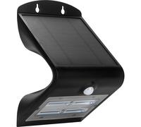 Luceco Solar Powered LED Outdoor Wall Light with PIR Motion Sensor, Security Light, Exterior Lighting, Curved Design, Adjustable, Guardian, White, IP44, 3.2W,400lm, 4000K, LEXS40W40