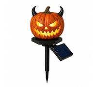 Solar Halloween Black Cat & Pumpkin Moon Garden Stake Light, Outdoor Waterproof Halloween Decoration Pathway Lamp with Crescent Moon, Hanging Pumpkin Lantern for Patio Yard Lawn Decor