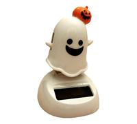 Solar Halloween | Car Dashboard Solar Powered Dancing Ghost | Shaking Head Ornament Automatic Non Fading Cute Halloween Solar Dance Figurines