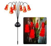Solar Halloween Lights Outdoor Waterproof, Pumpkin Skull Swaying Lamps for Garden Decor, Horror Orange Waterproof Solar Halloween Stake Lights, for Garden Decor, Yard, Lawn, Party Decorations