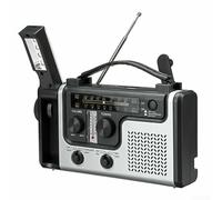 Solar Hand Crank Weather Radio,AM/FM/SW1 Bands Radio Built-in Flashlight LED Reading Light For Home And Outdoor