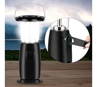 Solar Hand-Up Crank Dynamo LED Light Lantern Lamp,Wind up Lantern,Wind Up Lamp Dynamo Torch Camping Lamp for Camping Hunting Hiking Sailing Travelling (Black, 1 Pack)