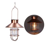 Solar Hanging | Decorative Iron Frame LED Outdoor Lantern for Garden / Yard / Porch | 600mAh Battery, 6 - 8 Hours Working Time