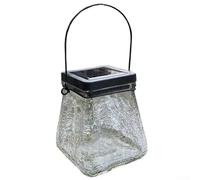 Solar Hanging Lantern for Outdoor Use, Cracked Glass Style with Warm Glow, Waterproof IP44, Suitable for Garden, Patio, Pathway Lighting and Decorative Use