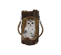 Solar Hanging Lantern - Waterproof Outdoor Owl Stump Lamp with Handle LED Owl Statue Light - Lawn Figure Solar Powered for Patio Courtyard Yard Garden Porch Table Decoration Party