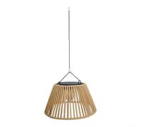 Solar Hanging Lantern Woven Rattan 30cm Warm LED Patio Garden | Solar Hanging Lantern Woven Rattan 30cm 3000K Warm LED for Outdoor Patio Balcony Pergola Garden, Natural Brown