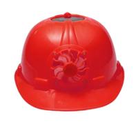 Solar Hat Fan Industrial Safety Helmet with Solar Cooling Fan Construction Worker Hard Hat Red