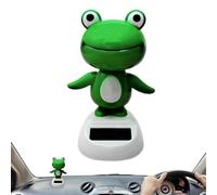 Solar Head - ABS Frog 2.36x2.36x3.93 Inch | Wobble Solar Powered - For Car Dashboard, Office, Home Use Cute Design, Excellent Finish And Durabi