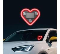 Solar Heart LED Atmosphere Light, LED Ambient Lighting Car, Solar Powered Wireless Cars LEDs Neon Light, Waterproof Neon Car Decoration, Solars & USB Rechargeable Cars Window Decor