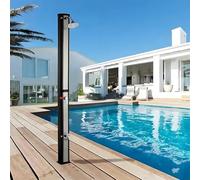 Solar Heated Outdoor Shower with Adjustable Temperature for Pool and Beach Use, Easy Assembly