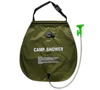 Solar Heating Shower Bag with Removable Hose Nozzle Foldable Travel Shower Water Bag for Camping Hiking Beach Outdoor Activities