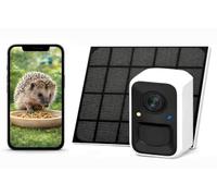 Solar Hedgehog House Camera 5MP - External WiFi Wildlife Camera for Hedgehog Houses & Feeding Stations, Night Vision, Motion Alerts, Flexible Mount for Garden Monitoring