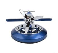 Solar Helicopter Car Aromatherapy Diffuser, Rotating Scent Dispenser With Pure Copper Motor For Dashboard Decoration, Black(Blue)