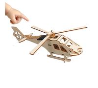 Solar Helicopter Kit - 23.5cm Wooden Aircraft Model, DIY Science Project, Renewable Energy Toy | Educational STEM Craft with Solar Panel, Engineering Building Set for Kids Ages 8-12