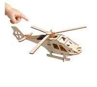 Solar Helicopter Kit, Solar Powered Motor,23.5x8x6.8cm, Wooden Craft Model, Stem Science Kit, Natural Wooden Material, For Kids Birthday Gift Outdoor Play School Students Age 8-12