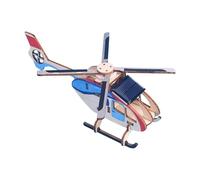 Solar Helicopter Model - Wooden Construction Puzzle Craft, Renewable Energy Assembly Kit | Innovative STEM Toy for Children Students Teens, Perfect for Education Art Hobby Home Decoration