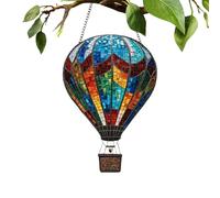 Solar Hot Air Balloon | Decorative Flickering Flame Lamp | Waterproof Hangable Outdoor Lantern Decor for Wedding Halloween Yard Birthday Garden Holiday Porch