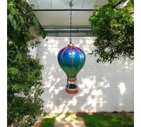 Solar Hot Air Balloon Hanging Light - 42cm & 58cm | Solar-Powered LED Wind Spinner for Garden & Patio (Small Aurora)