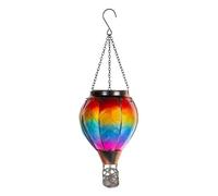 Solar Hot Air Balloon Lantern, Flickering Flame Led Lights - Outdoor Garden Ornaments