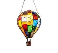 Solar Hot Air Balloon Lantern - Hanging LED Decorative Light, Colorful Outdoor Garden Lamp | Sustainable Floating Balloon Shape Design, Theme, Rechargeable Panel Charging Feature, Ambient Nighttime