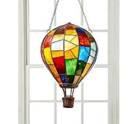Solar Hot Air Balloon Lantern | Pathway Flickering Flame Light - Waterproof Hangable Outdoor Lantern Decor for Wedding Halloween Yard Birthday Garden Holiday Porch