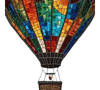 Solar Hot Air Balloon Lantern with Flame - Outdoor Flickering Flame Lamp,Waterproof Decorative Lantern for Wedding Porch Halloween Birthday Garden Patio Holiday Yard Decor