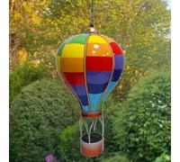 Solar Hot Air Balloon Lighting - Outdoor Hanging LED Light for Garden Patio Porch Décor - Eco Friendly Colourful Yard Decoration Gift 45-55cm (Spectrum, Small)